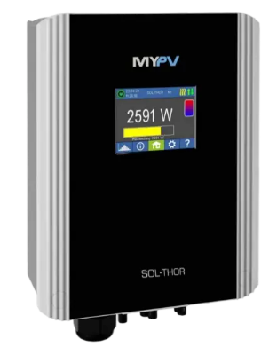 my-PV SOL THOR, 0-3,6 kW DC Power-Manager, inkl Displayanzeige. Auf weißem Hintergrund