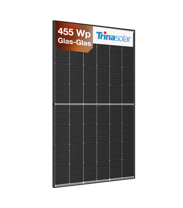 Trina Vertex S+ TSM-NEG9R.28, 455Wp, Glas-Glas, Black Frame Solarmodul mit Banner 455 Wp Glas-Glas